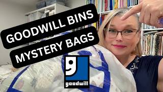 Goodwill Bins Mystery Bags: Fabric, Linens & Sewing Finds for 59¢ a Pound #Sewing #goodwillbins