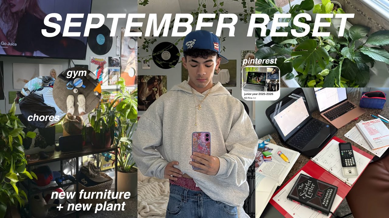 SEPTEMBER RESET VLOG | new plant + furniture, laundry, self care, gym, fall prep