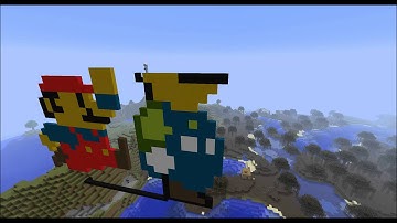 Minecraft - 8 Bit Luigi Timelapsed No Fly Mode