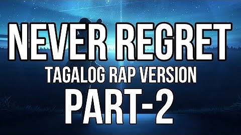 NEVER REGRET TAGALOG RAP (BROKEN VERSION)BY MC JHEE {WITH LYRICS}