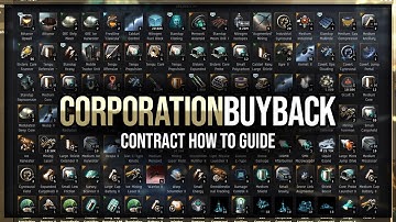 Eve Online  - Corporation Buyback - How To Guide - Contracts