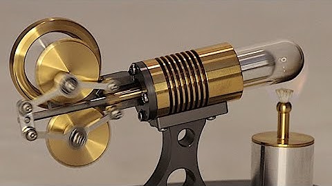 Stirling Hot Air Engine with Rhombic Drive