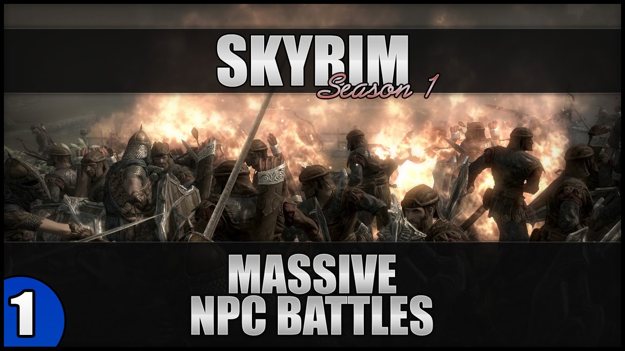♛ Skyrim Massive NPC Battles - 42 Imperials VS 10 Forsworn