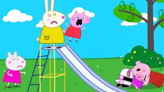 Peppa x Piggy x Suzzi x Teacher Play Slide  Peppa Pig X Roblox Funny Animation