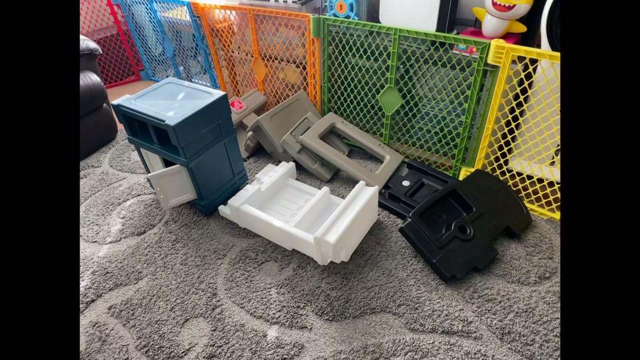 Step2 Pretend Play Modern Metro Kitchen Unboxing and playtime food toy