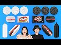 BLACK VS WHITE CHALLENGE! Eating and Buying Everything In 1 Color For 24 Hours By 123 GO! CHALLENGE