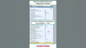 How to Optimise Page Size While Printing Invoices  #tallyaccount #tallyfreetdl #tallyprime #reels