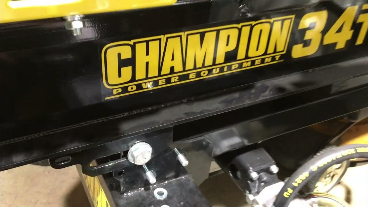 Log splitter hydraulic filter guard . (34 ton Champion) - YouTube