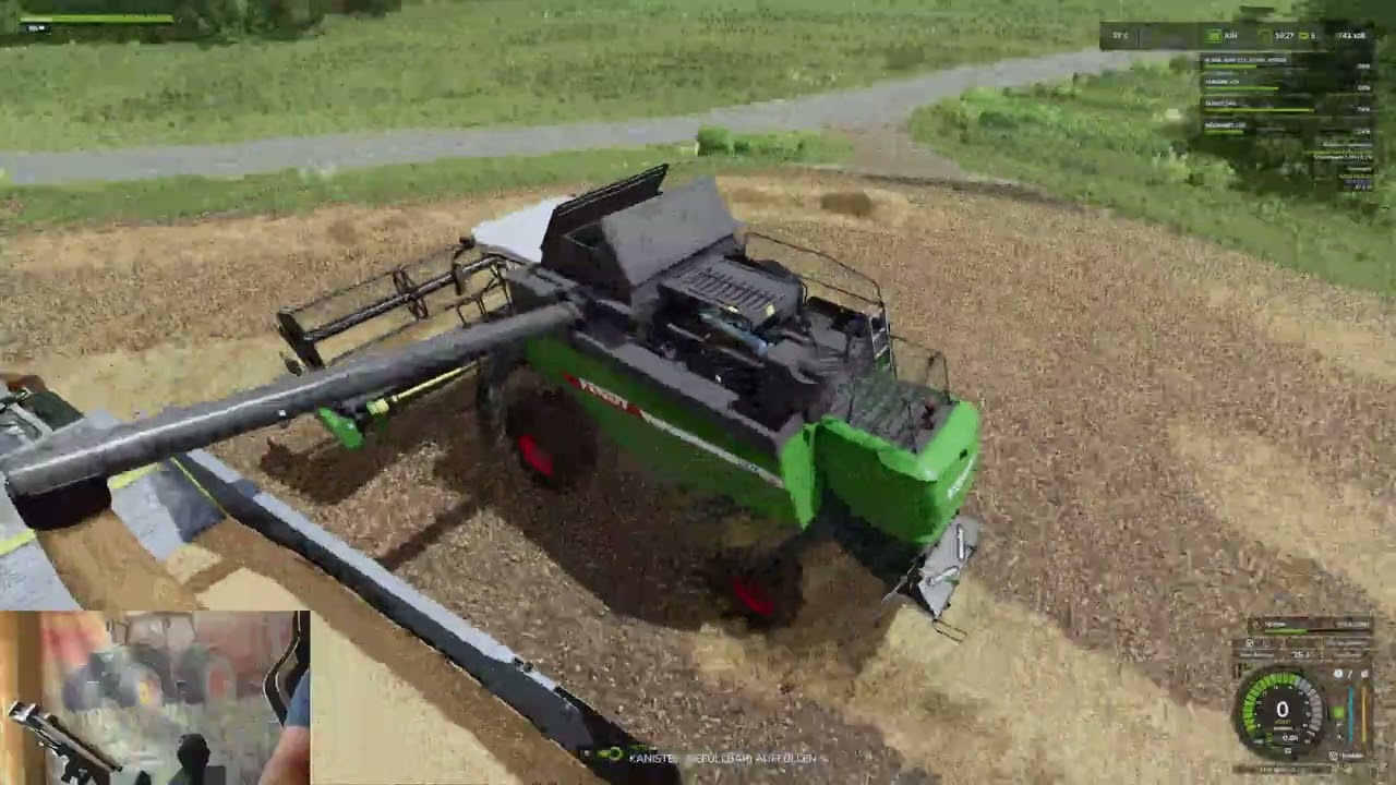 LS 25 Hof Bergmann 1.3.0.1 Beta Feld 3 Weizen fertig machen und Ballen Stroh Wickeln