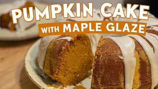 🍰 Ultimate Pumpkin Cake with Warm Spices & Maple Vanilla Glaze | Fall Baking Favorite