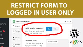 How to Show Avada Form to Login User Only in WordPress | Enable Member Only Form