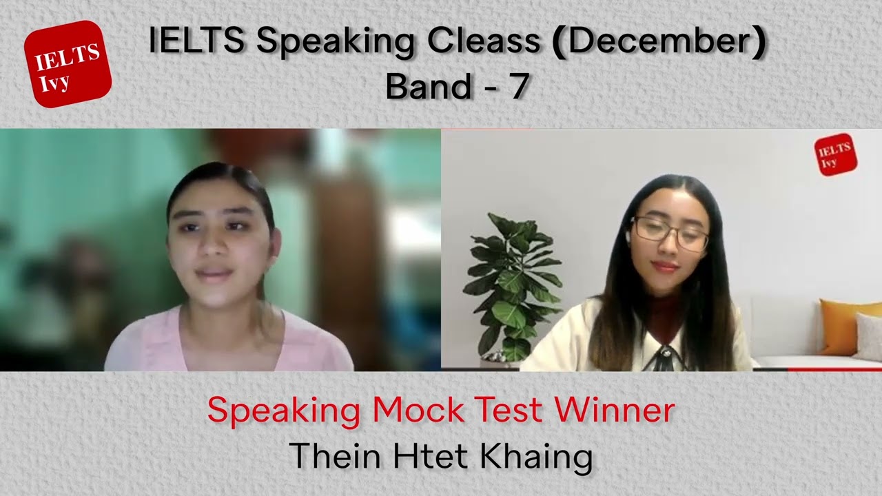 IELTS Speaking Mock Test Winner