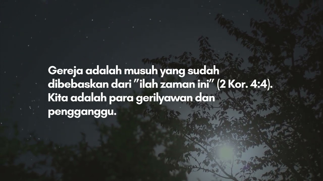 Sukacita Surga 15 Maret - Subversif Bagi Sang Juruselamat