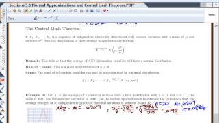 Lesson 11a: Normal Appoximations and Distributions Derived from Normal Random Variables