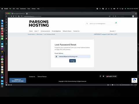 How To Login & How To Retrieve Password - ParsonsHosting, Inc.