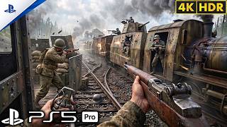 (PS5) Attack on the German War Train | Ultra Realistic Gameplay [4K60FPS] Call of Duty screenshot 2