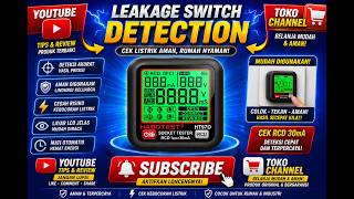 HABOTEST HT97D Digital Socket Tester Smart Voltage Detector RCD GFCI Tester Alat Uji Stop Kontak LCD