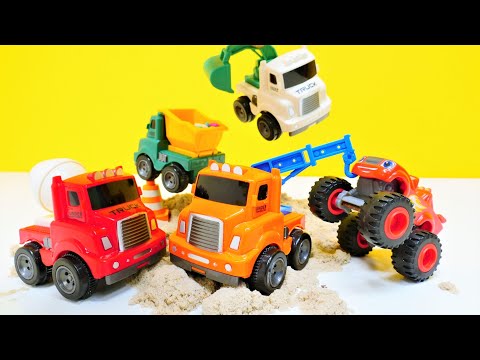 Helper Cars auf Deutsch. Wir packen neue Spielzeugautos aus. Spielzeug Video - Auspacken