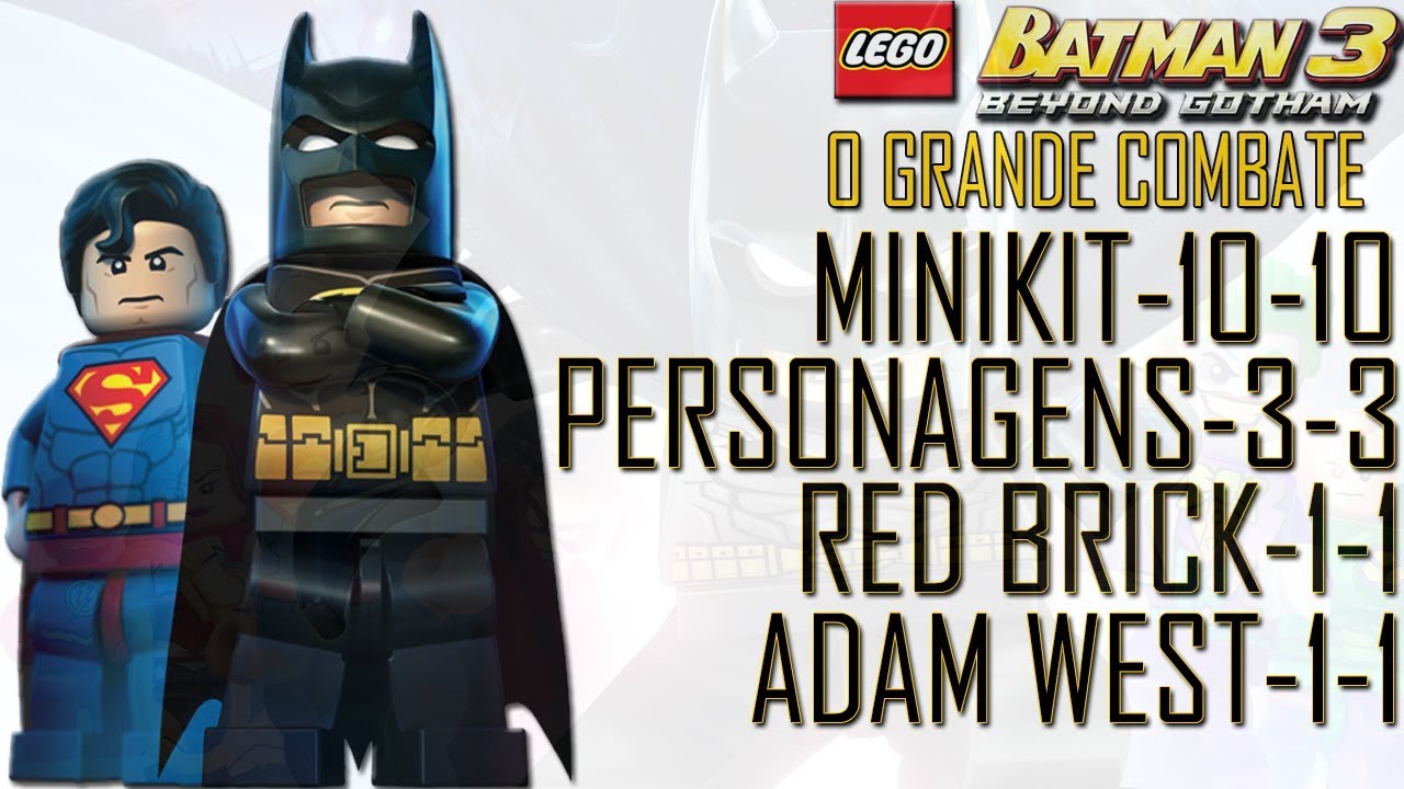 LEGO Batman 3 100% #5 O Grande Combate (Mini kits, Red Brick,Adam West,  Personagens) - YouTube