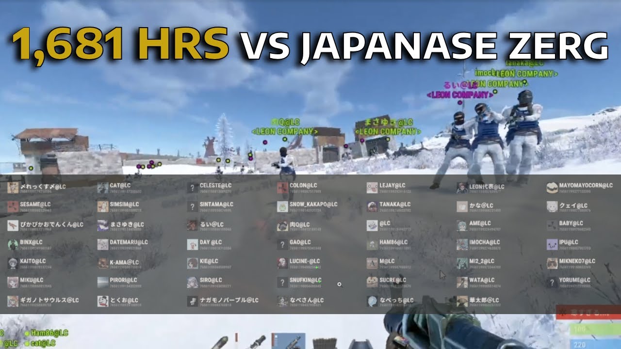 How i snowball of a JAPANASE ZERG with 1,681 hours in RUST