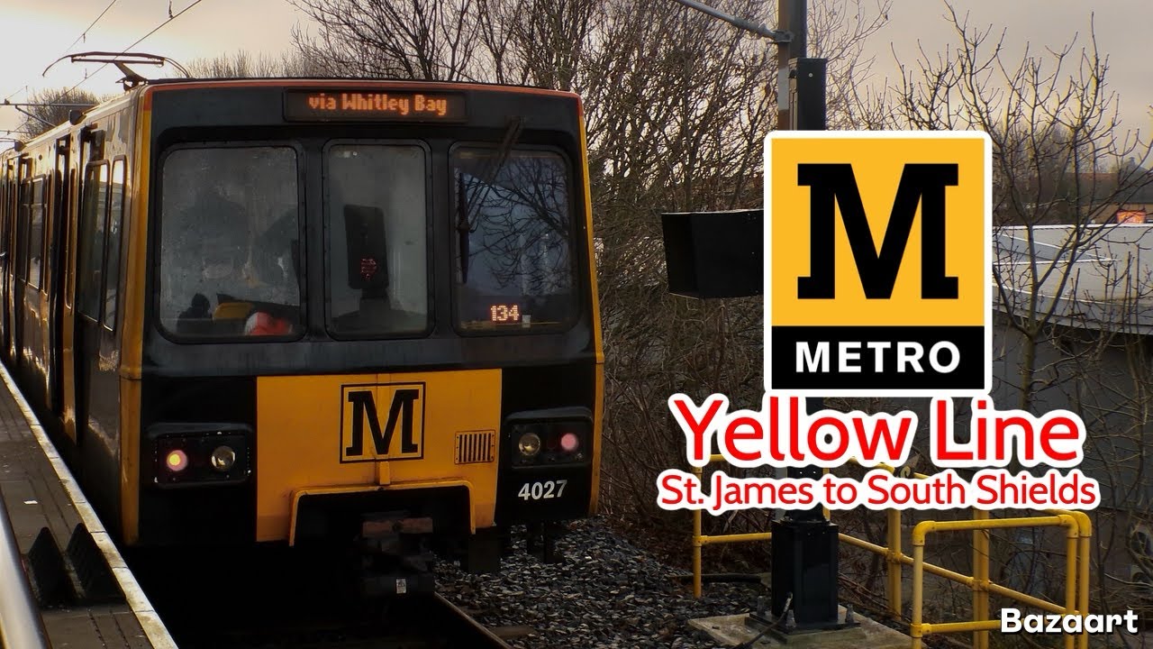 Tyne & Wear Metro Yellow Line St. James to South Shields • Metrocar 4027/4035