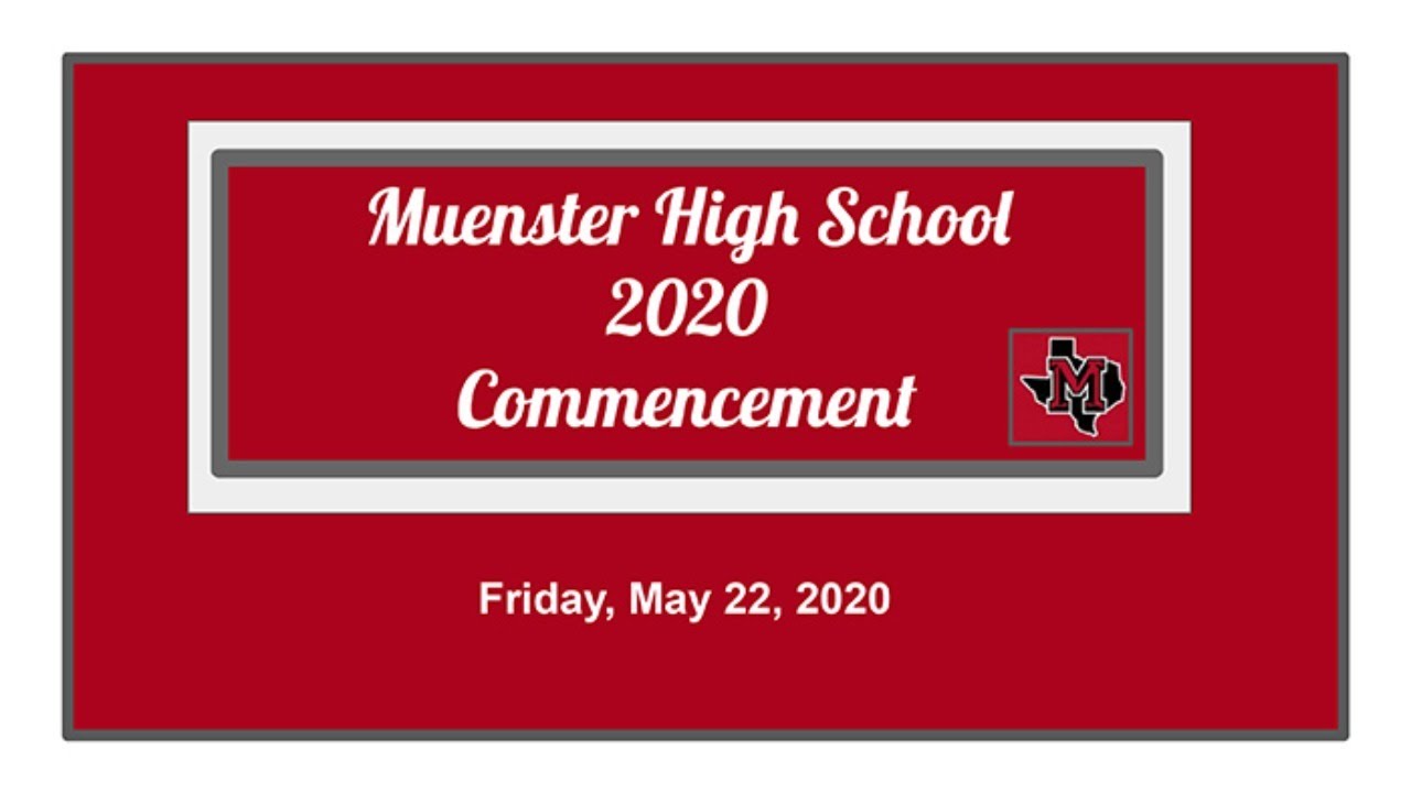2020 Muenster High School Graduation YouTube