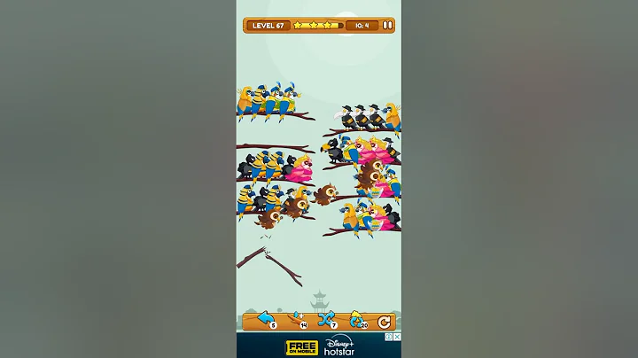 Bird sort 2 colour Puzzle game 🐦 levels 67 #gaming #gameplay #puzzle #colour #puzzlegame