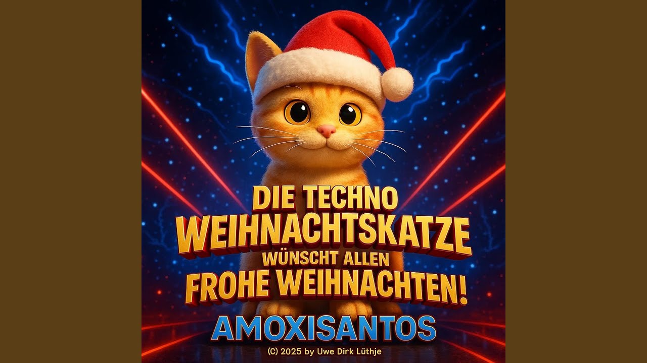 Die Techno-Weihnachtskatze wünscht allen Frohe Weihnachten (Orginal Version)