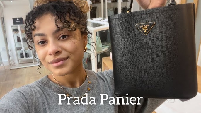 Prada - Double Bag Large Saffiano Cuir Nero/Fuoco