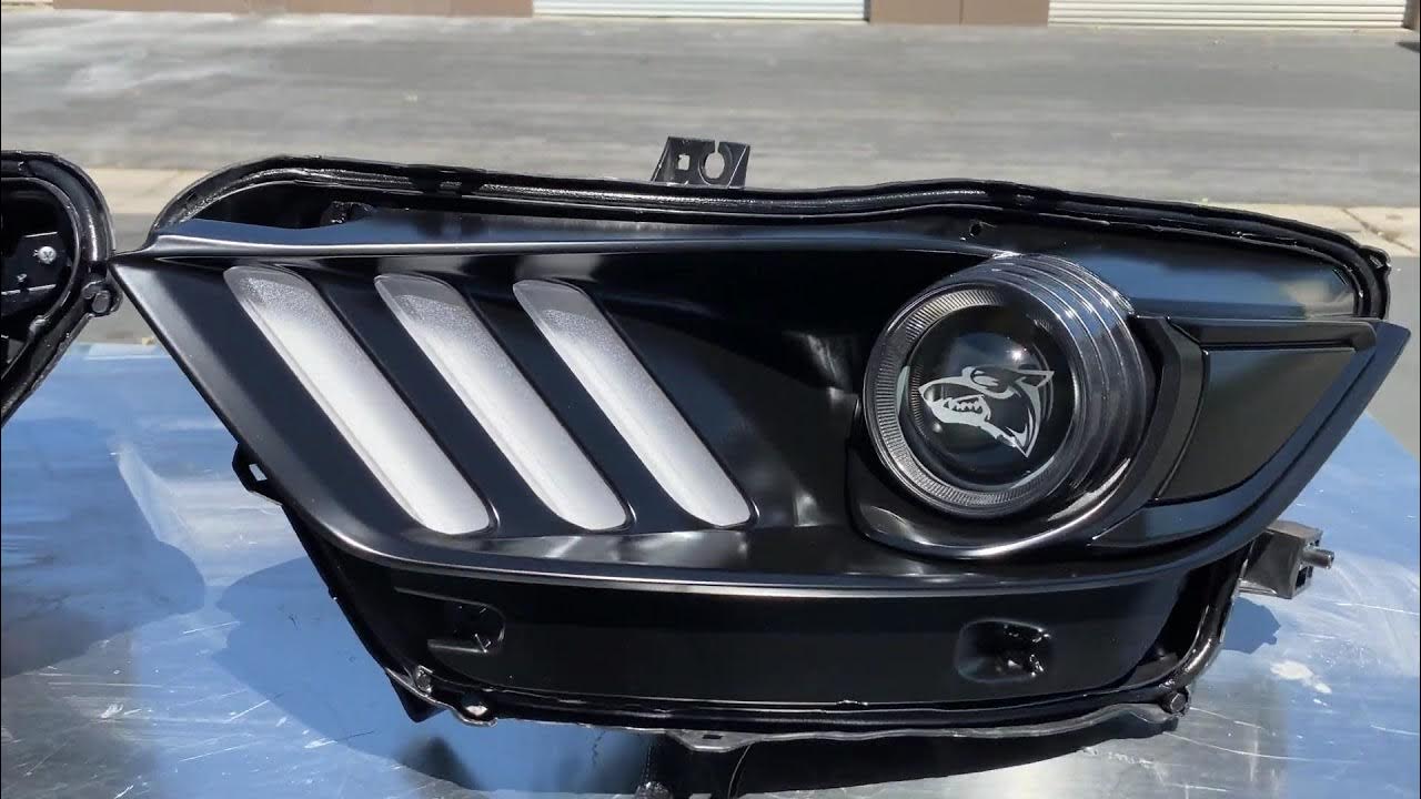 Custom 2017 MUSTANG HEADLIGHT SWLIGHTS - YouTube