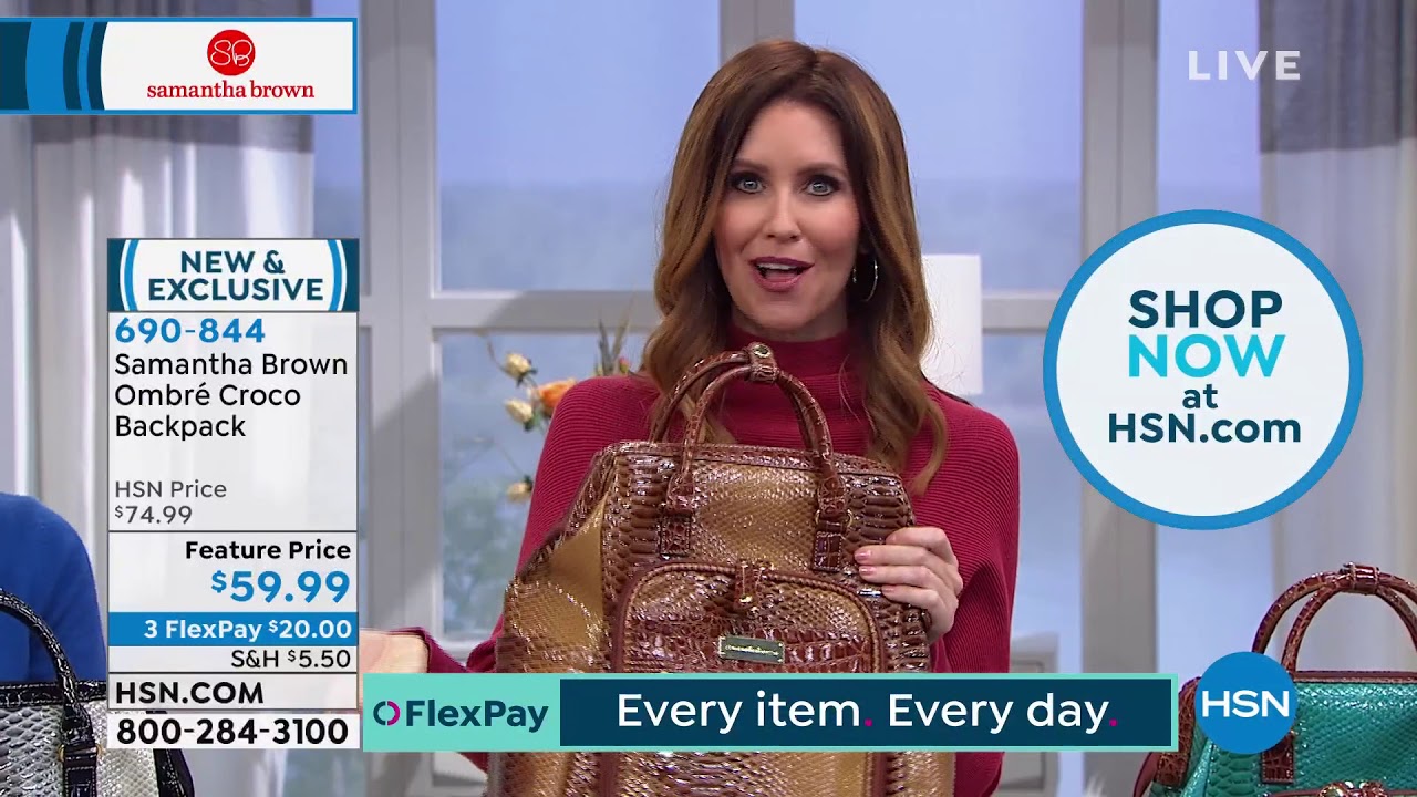Samantha Brown Ombre Croco Backpack 