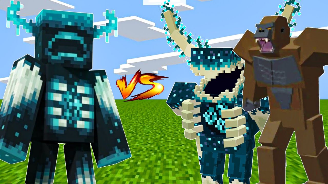 Titan Warden Vs Wardenzilla Vs King Kong Battle In Minecraft