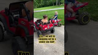Ride on jeep motor swap fail 🤣😬🙈 this has been replaced so many times @I_Do_Cars you are nuts 🤣