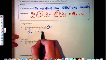 Adding and Subtracting Functions