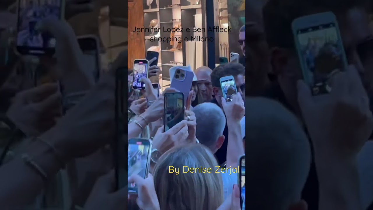 Jennifer Lopez e Ben Affleck shopping in via MonteNapoleone a Milano