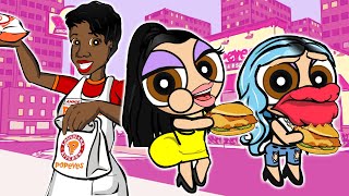 The PLASTIC PUFF Girls Popeyes Chicken Sandwich Mukbang