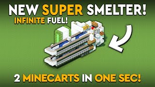 Minecraft FAST Super Smelter Tutorial - Infinite Fuel - 23k P/H!