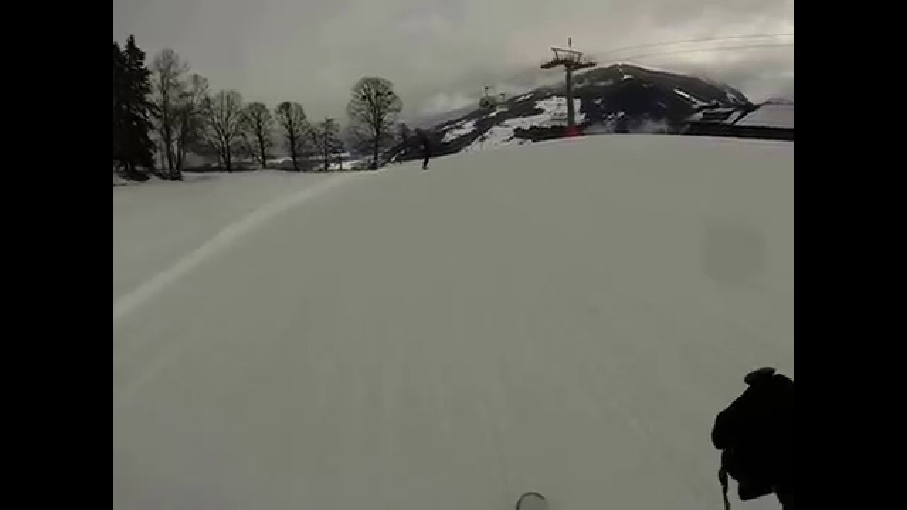 Skiing Schladming 2016 blue run Mel & Pat