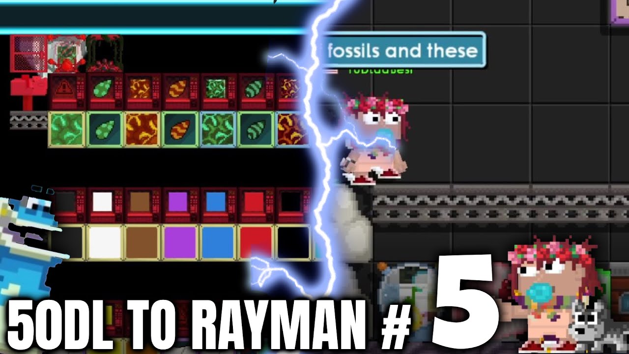 FINISHING SHOP + LOOTING OLD WORLDS! || 50DL TO RAYMAN #5! || Growtopia
