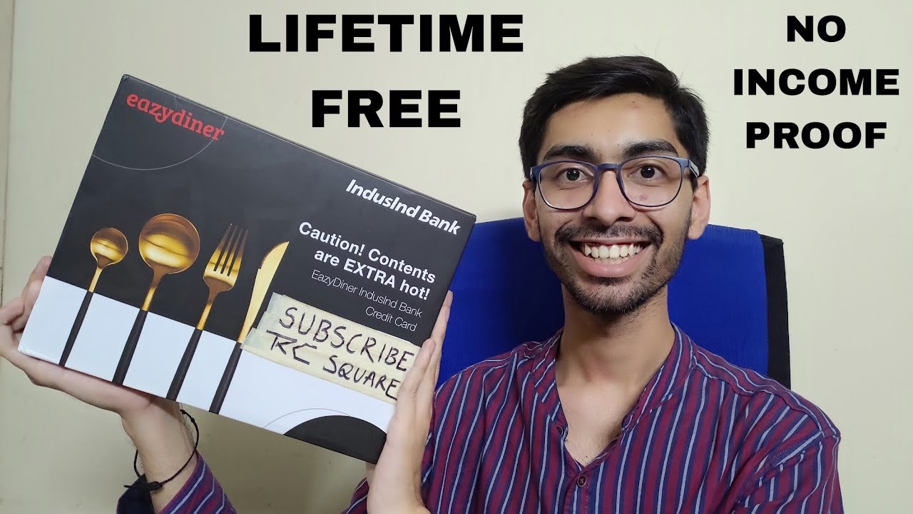 EazyDiner IndusInd Bank Credit Card unboxing First Impression Review LIFE TIME FREE No Income Proof