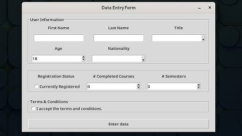 DATA ENTRY FORM | python |tkinter