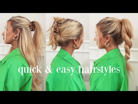 60 second hairstyles / 9 quick and easy hairstyles perfect for work, school