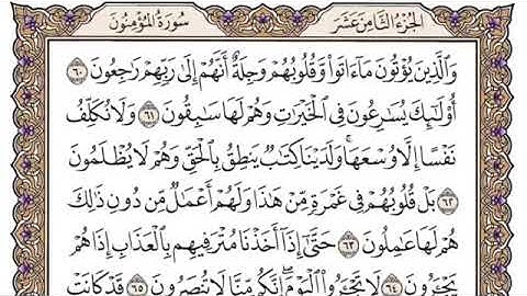 سورة المؤمنون من آية ٦٠-٧٤ محمد ايوب