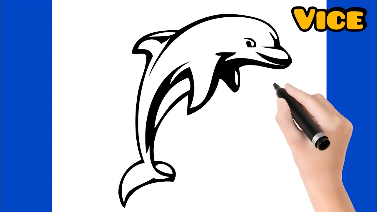 WIE MAN EINEN DELFIN ZEICHNET - YouTube