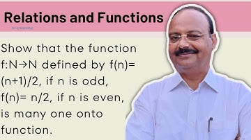 #53. Show that the function f:N→N defined by f(n)=(n+1)/2, if n is odd , f(n)= n/2, if n is even••••