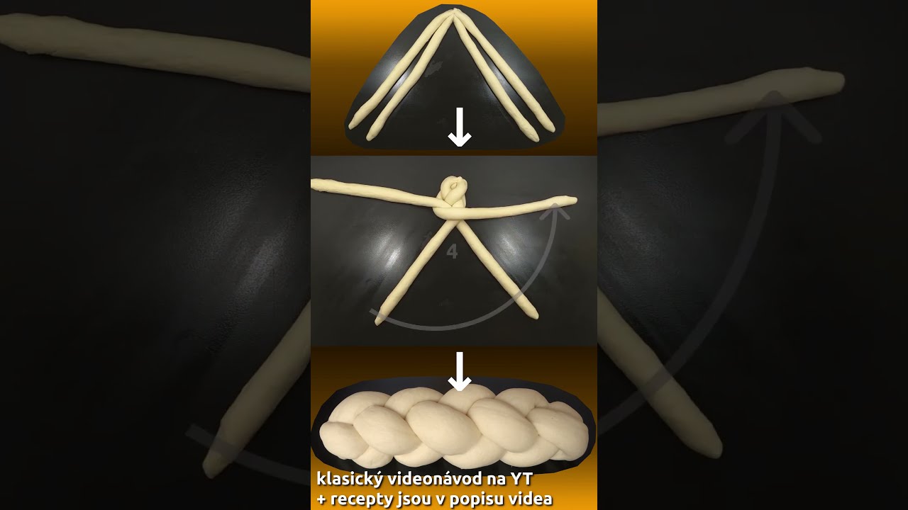 Pletení vánočky ze 4 pramenů (vždy se povede)