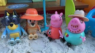 Bluey The Beach - Bluey & Peppa Pig - Bluey Toys Pretend Play