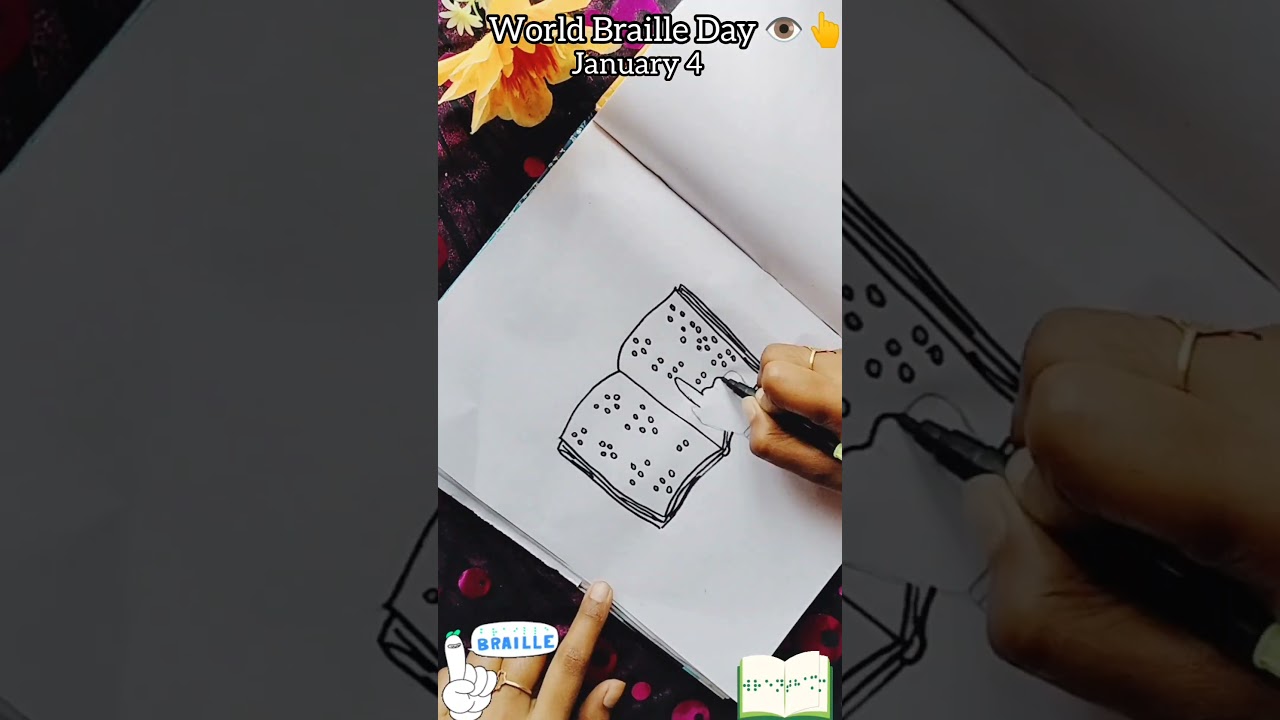 WORLD BRAILLE DAY 👁️👆 Drawing ✍️January 4 th /