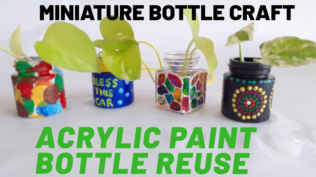 how to reuse Acrylic paint bottle/Bottle crafts/Bestoutofwaste ...