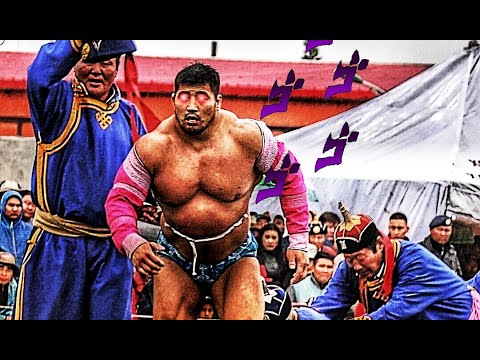 mongolian-wrestling-is-a-jojo-reference---giorno-theme-in-background-(jojo-meme)